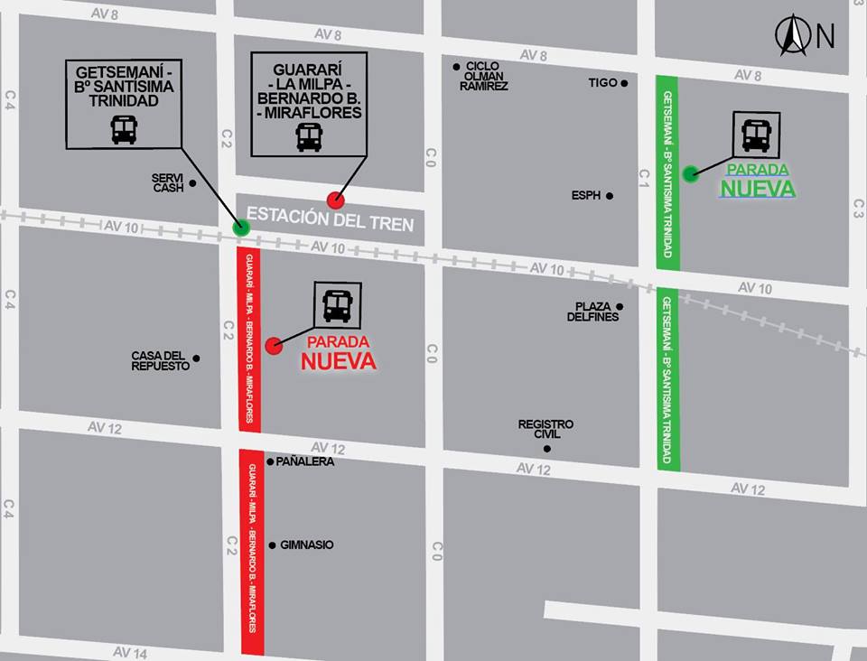 Reubicación de Paradas de Bus