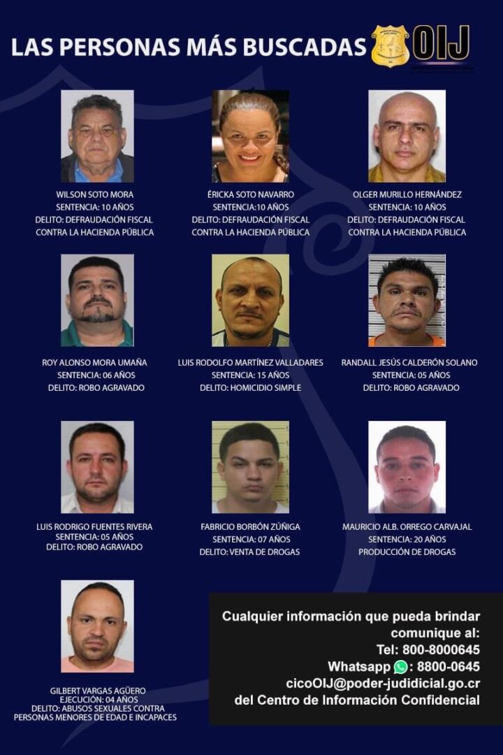 OIJ los más buscados