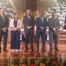 El rector de la UNA (al centro) asume la presidencia del CONARE por un periodo de un año. Le acompañan las rectorías de la UNED, TEC, UCR y UTN (de izq. a der.).