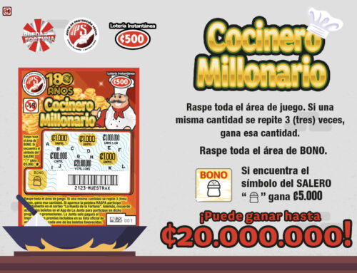 JPS presenta «Cocinero Millonario»: una nueva Lotería Instantánea con premio mayor de ₡20 millones
