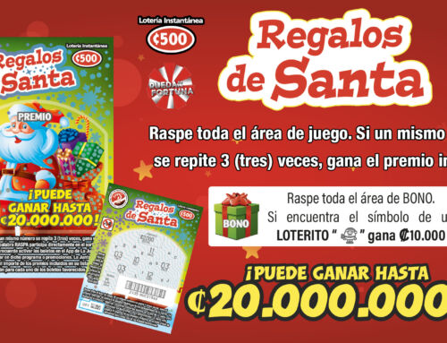 «Regalos de Santa» es la nueva lotería instantánea con un premio mayor de ¢20 millones