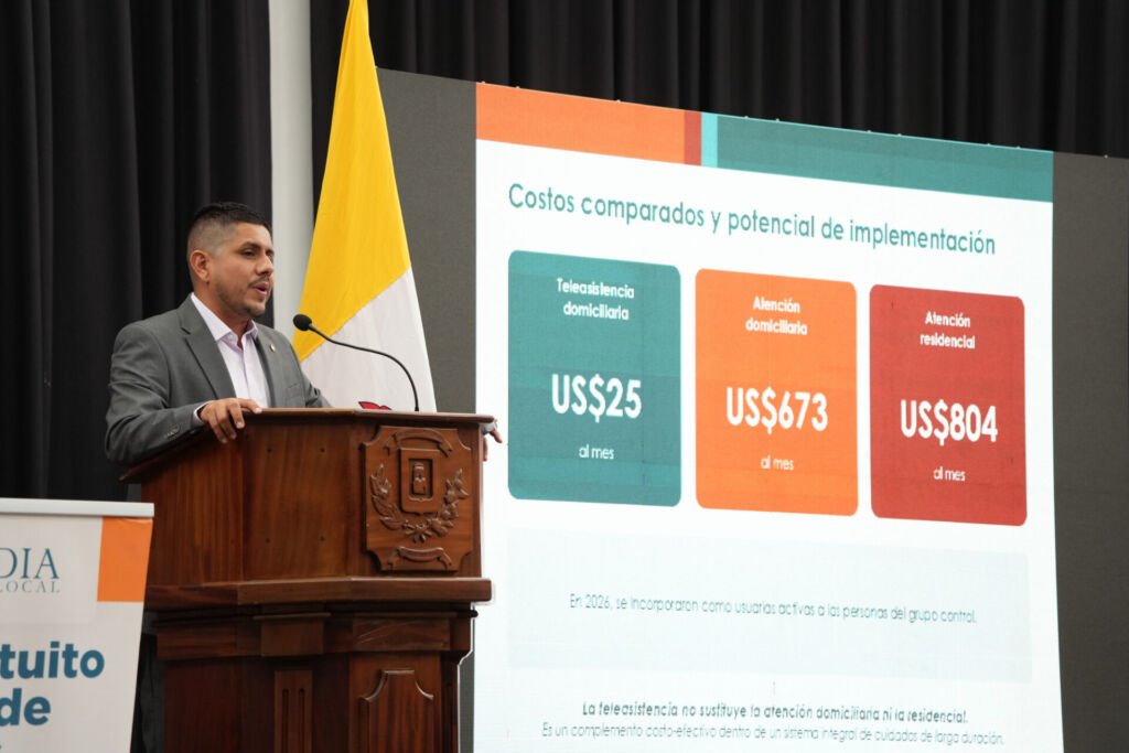Kenneth Arguedas Navarro, vicealcalde de Heredia, durante la presentación oficial de los resultados.  